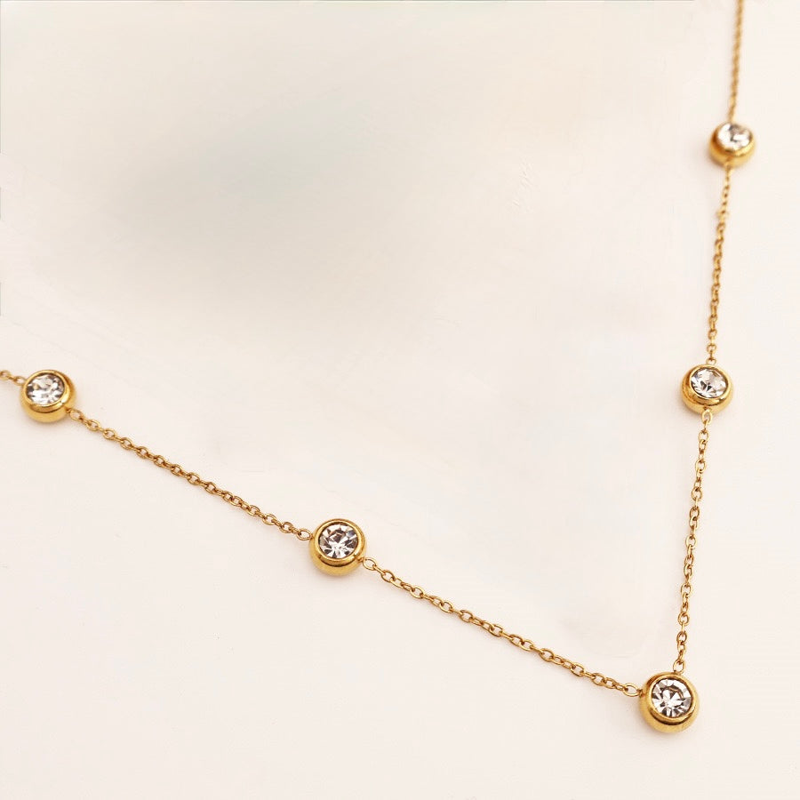 Sparkling Zircon Pendant Necklace