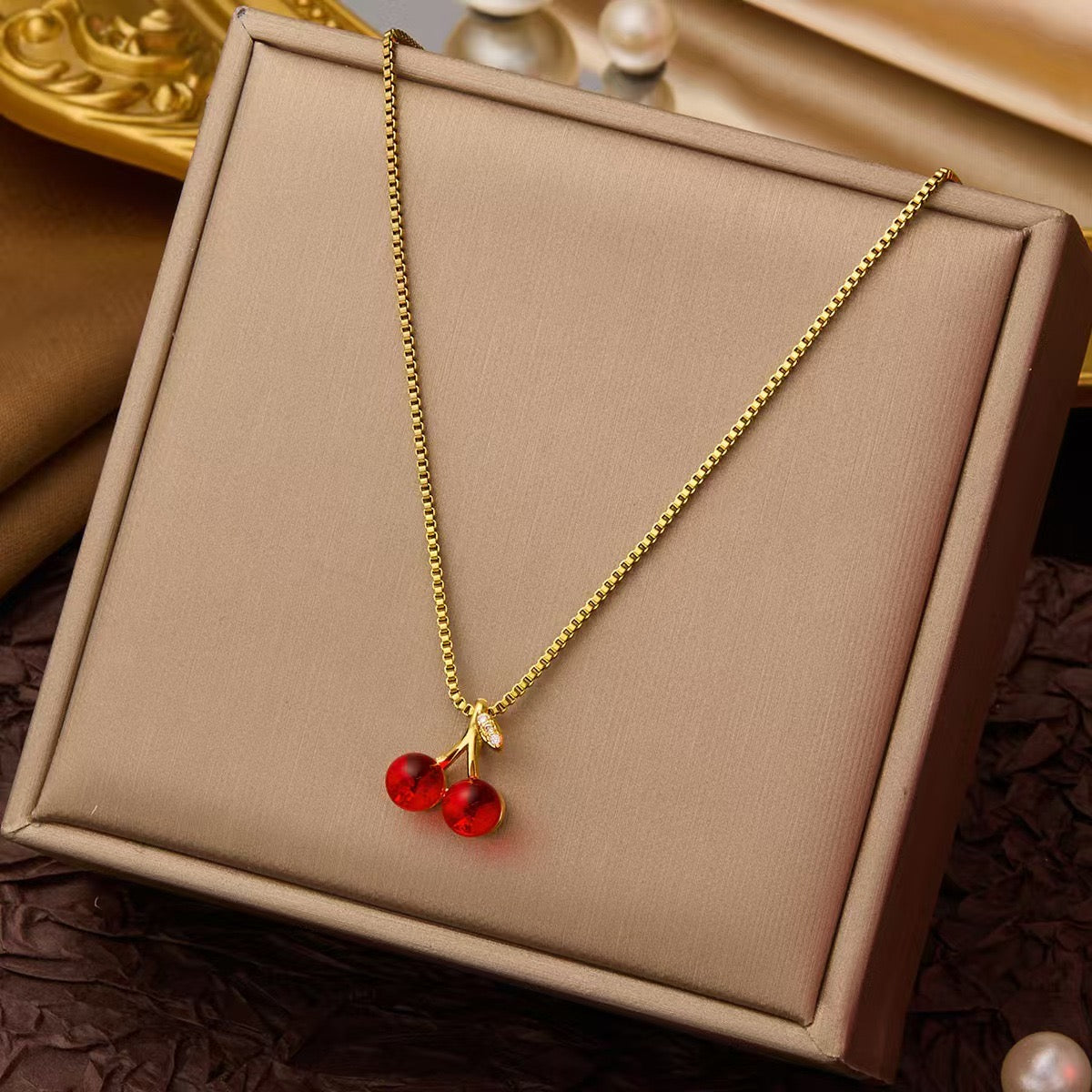 Red Cherry Necklace