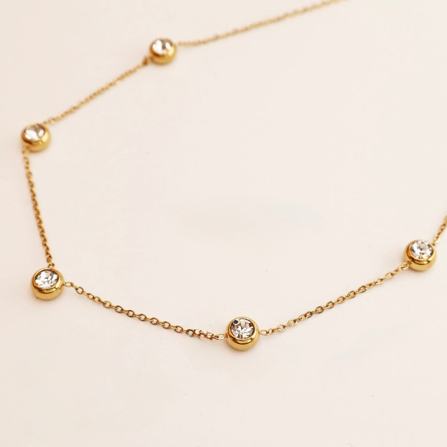 Sparkling Zircon Pendant Necklace